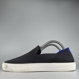 Rothys The Sneaker Women’s Size 9.5 Black White Flats Casual Shoes Loafers EUC